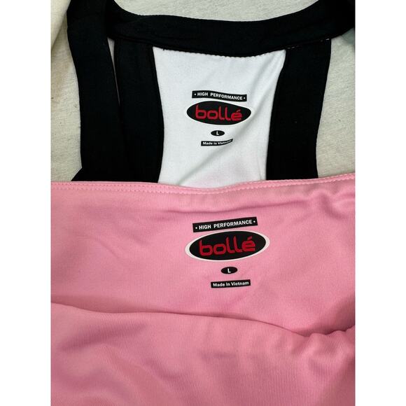 Bolle Woman High Performance Tennis Set Racer Back Top & Skort Size L Baby Pink - Picture 7 of 7